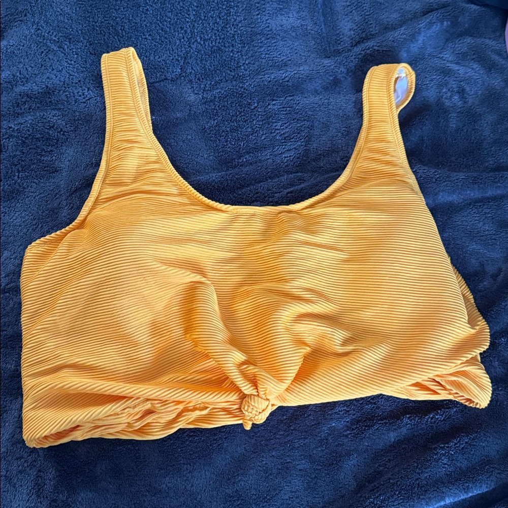 Yellow orange  Ribbed travler top